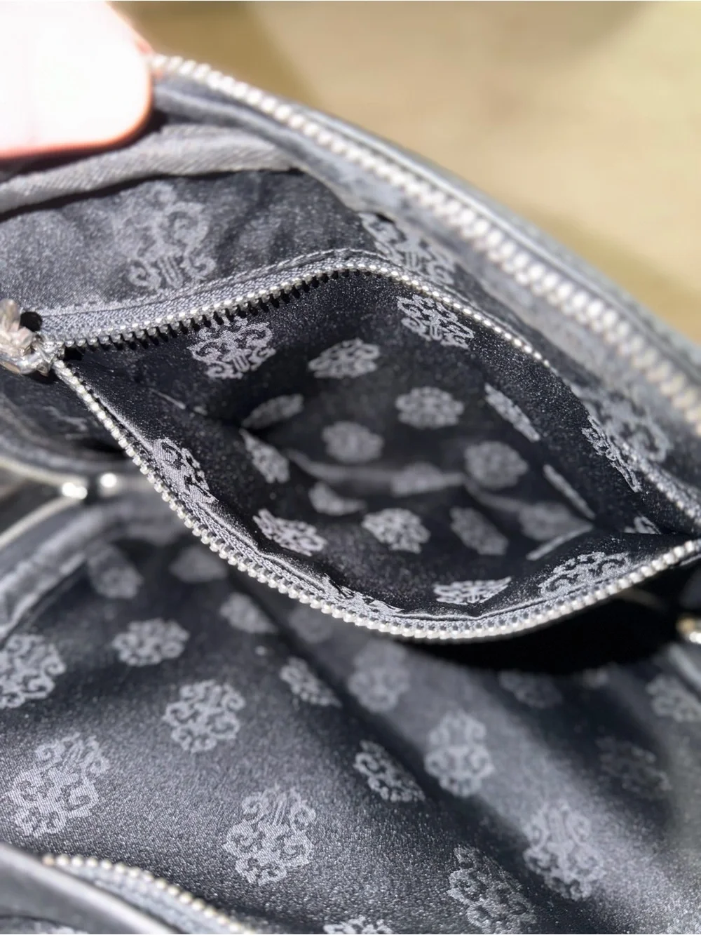 Chrome Hearts Black Backpack with Multicolor Cross Appliqués